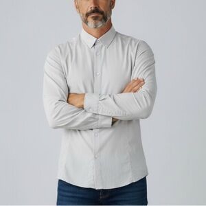 NEW Guess Men's Light Gray Dress Shirt